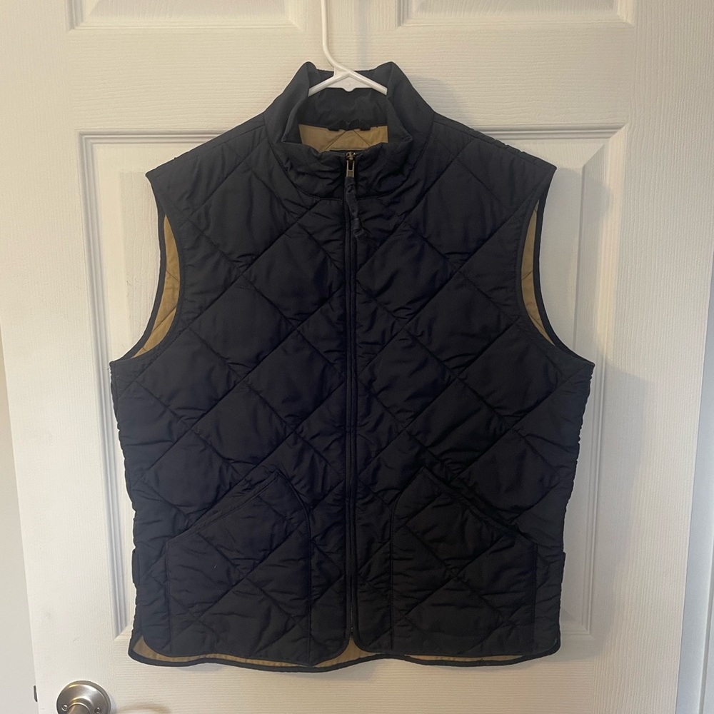 J Crew Navy Quilted Vest